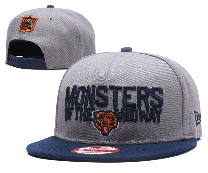 Bears Team Logo Gray Navy Adjustable Hat GS - Click Image to Close