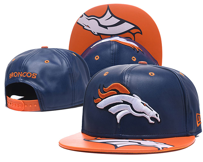 Broncos Fresh Logo Leather Adjustable Hat GS