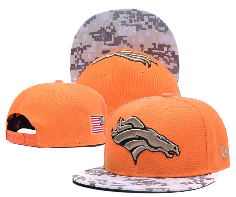 Broncos Team Logo Orange Camo Adjustable Hat GS
