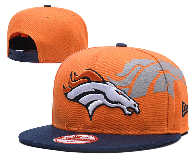 Broncos Team Logo Orange Navy Adjustable Hat GS