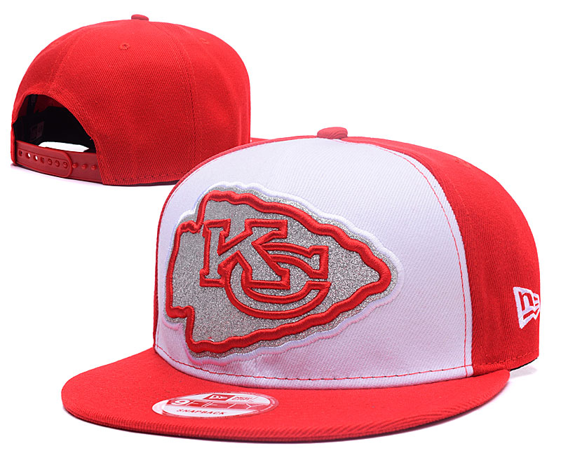 Chiefs Team Logo White Red Adjustable Hat GS