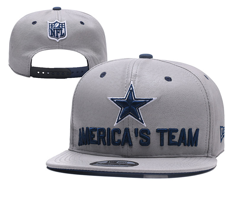 Cowboys Fresh Logo All Gray Adjustable Hat YD