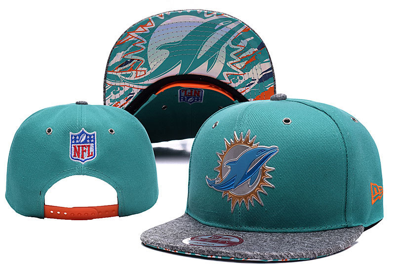 Dolphins Team Logo Blue Gray Adjustable Hat YD
