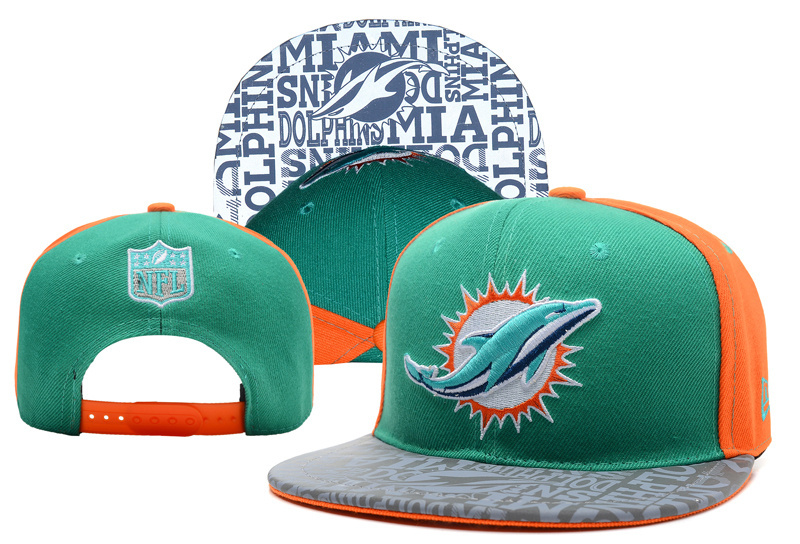 Dolphins Team Logo Blue Orange Adjustable Hat YD