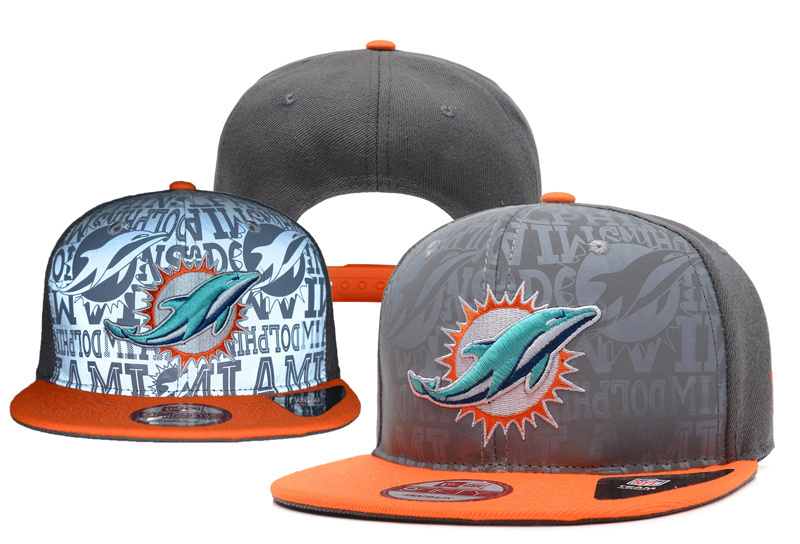 Dolphins Team Logo Gray Adjustable Hat YD