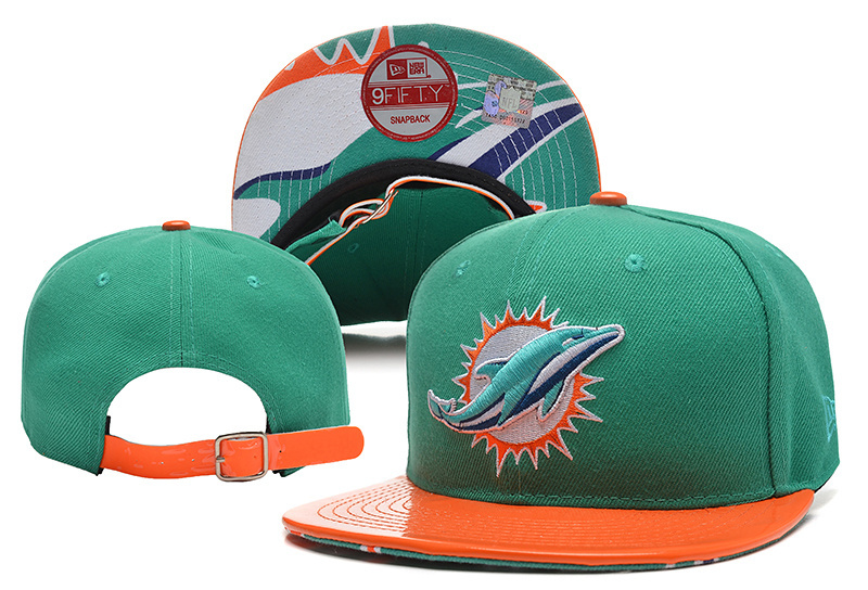 Dolphins Team Logo Green Adjustable Hat YD - Click Image to Close