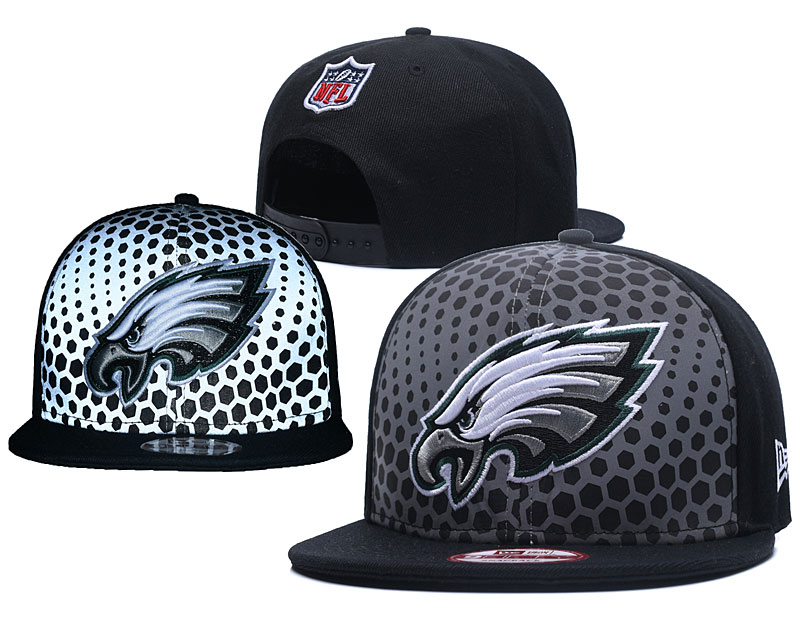 Eagles Fresh Logo Silver Black Adjustable Hat GS