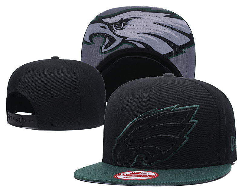 Eagles Team Black Green Adjustable Hat GS