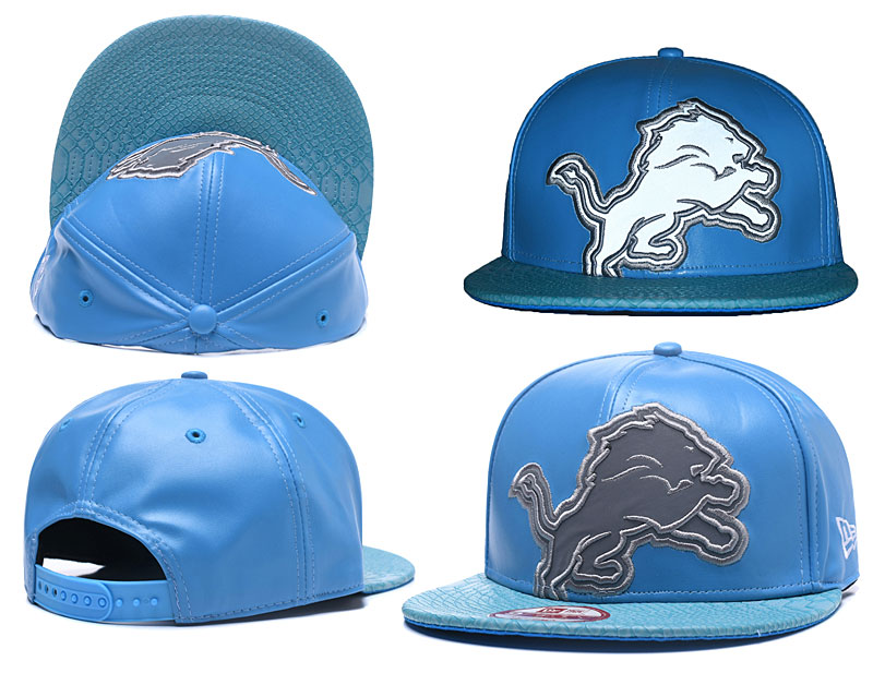 Lions Fresh Logo Blue Leather Adjustable Hat GS