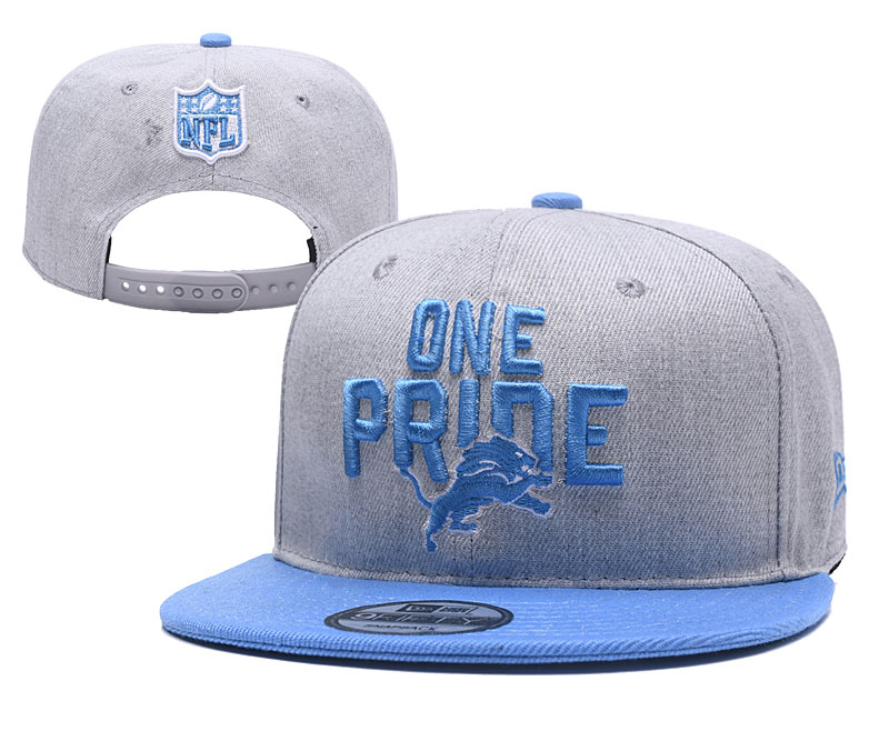 Lions Team Logo Gray Adjustable Hat YD