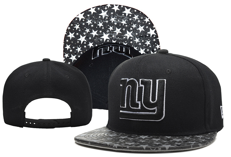 New York Giants Fresh Logo Black Adjustable Hat YD