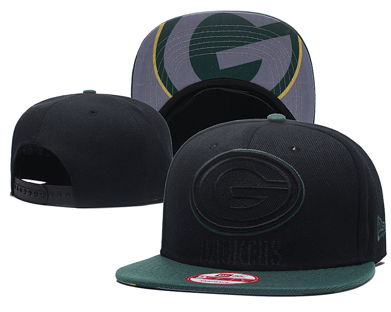 Packers Team Logo Black Adjustable Hat GS