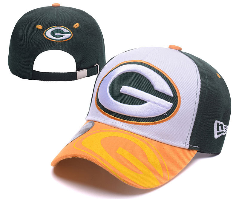 Packers Team Logo White Green Peaked Adjustable Hat YD