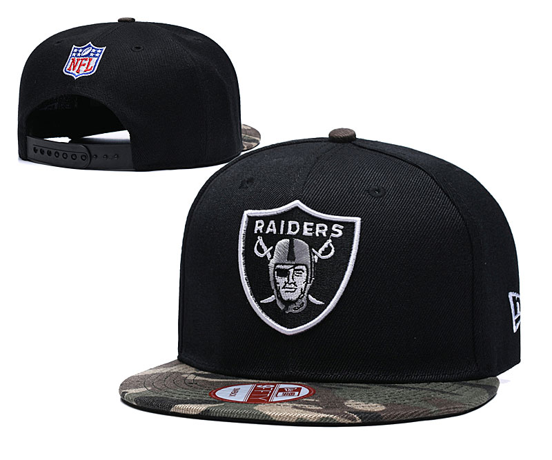 Raiders Team Logo Black Adjustable Hat TX