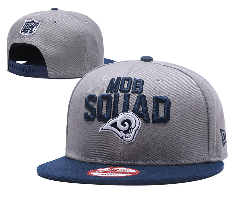 Rams Team Logo Gray Adjustable Hat GS