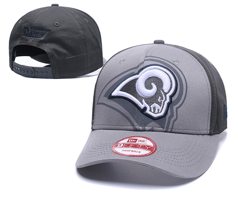 Rams Team Logo Gray Peaked Hat GS - Click Image to Close