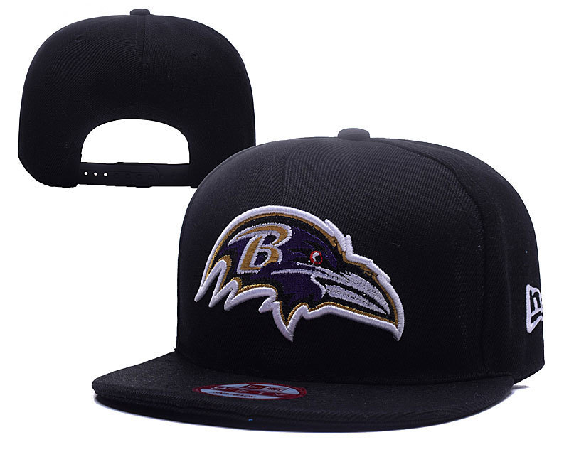 Ravens Fresh Logo Black Adjustable Hat YD