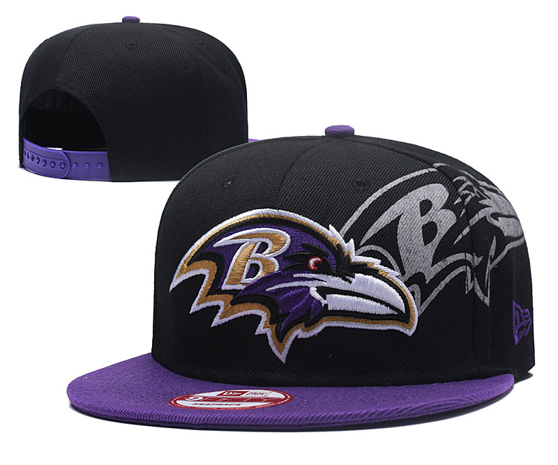 Ravens Team Logo Black Adjustable Hat GS