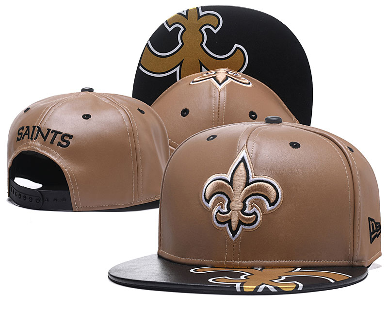 Saints Fresh Logo Leather Adjustable Hat GS
