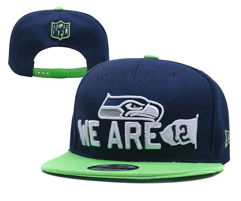 Seahawks Team Big Logo Navy Adjustable Hat YD