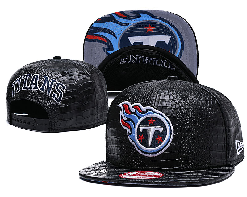 Titans Fresh Logo Black Leather Adjustable Hat GS