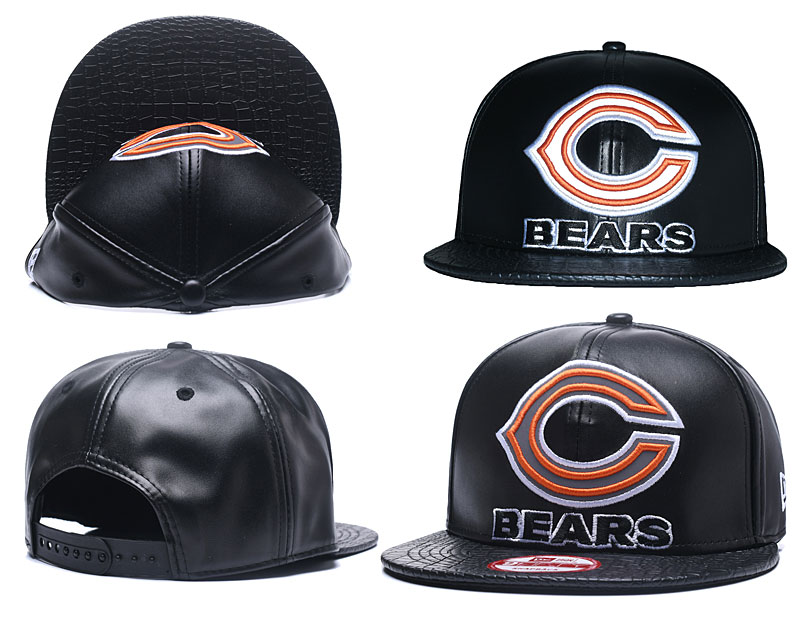 Bears Team Big Logo Black Adjustable Hat GS - Click Image to Close