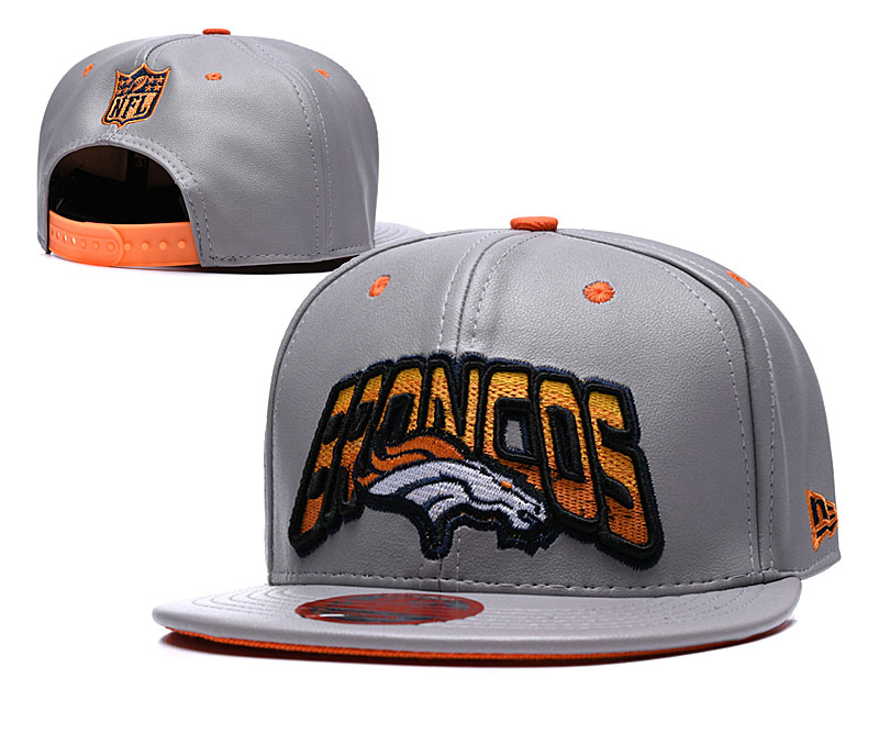 Broncos Team Logo Gray Adjustable Hat TX