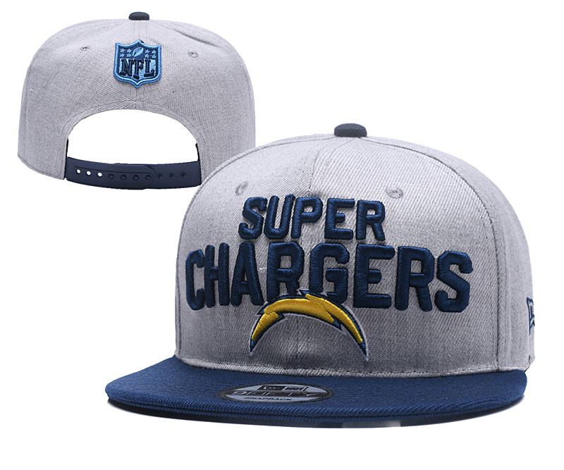 Chargers Fresh Logo Gray Adjustable Hat YD