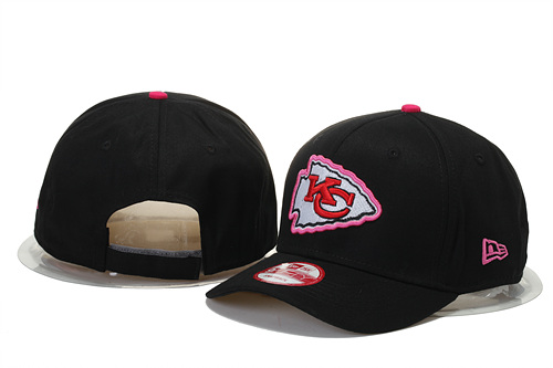 Chiefs Fresh Logo Black Peaked Adjustable Hat GS