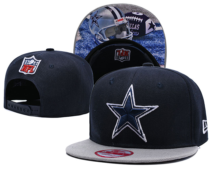 Cowboys Fresh Logo Black Adjustable Hat TX
