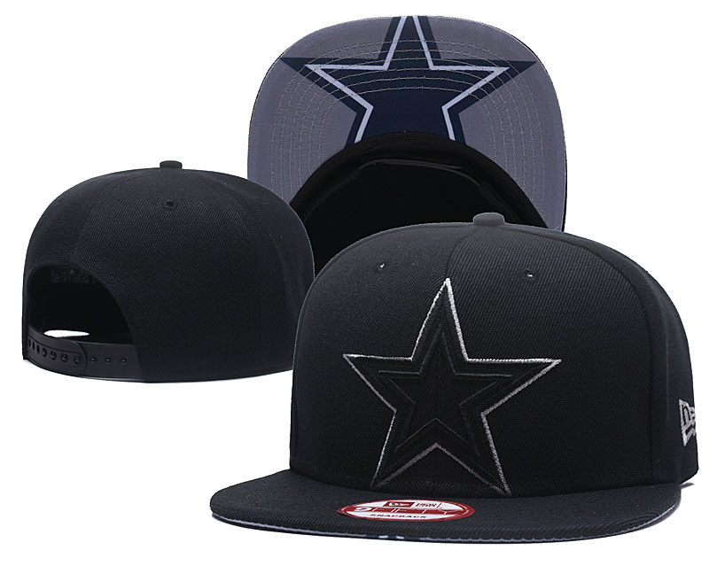 Cowboys Team All Black Adjustable Hat GS