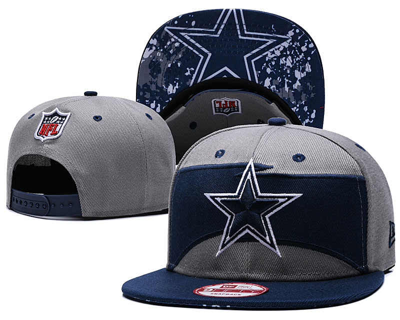 Cowboys Team Logo Gray Navy Adjustable Hat GS