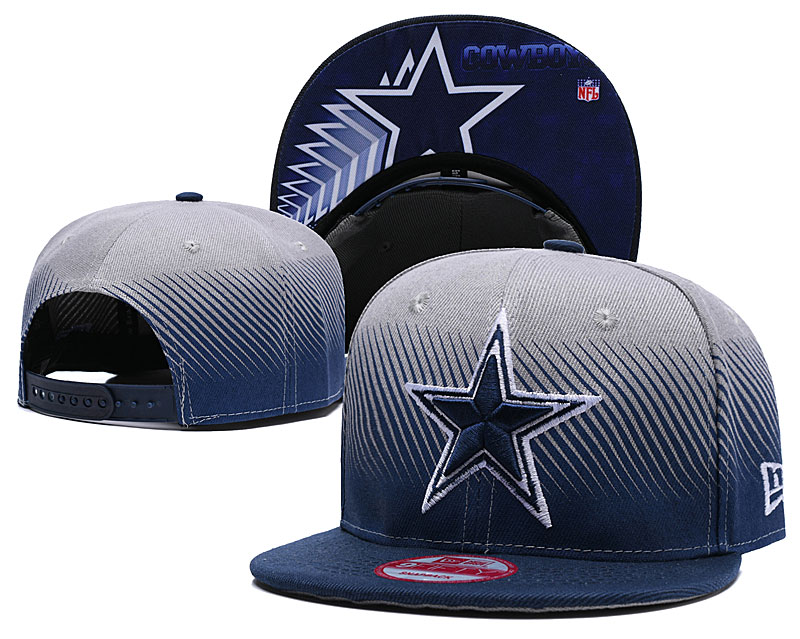 Cowboys Team Logo Gray Navy Adjustable Hat TX