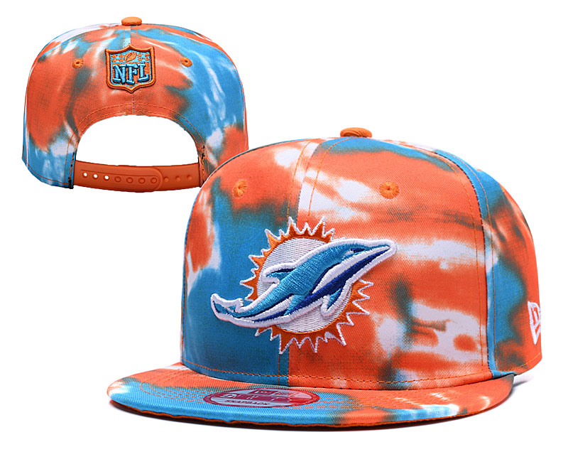 Dolphins Team Logo Blue Orange Adjustable Hat YD - Click Image to Close