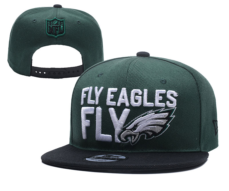 Eagles Fresh Logo Fly Eagles Green Adjustable Hat YD