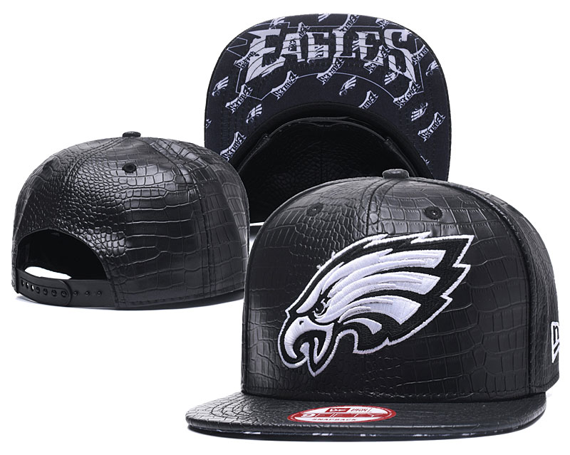 Eagles Team Big Logo Black Adjustable Hat GS