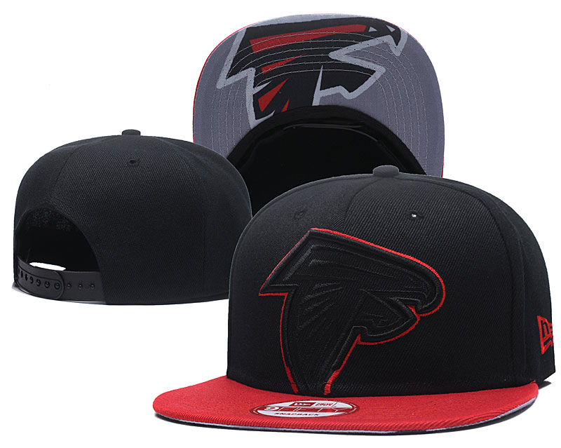 Falcons Fresh Logo Black Red Adjustable Hat GS