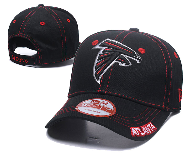 Falcons Team Logo Black Peaked Adjustable Hat TX