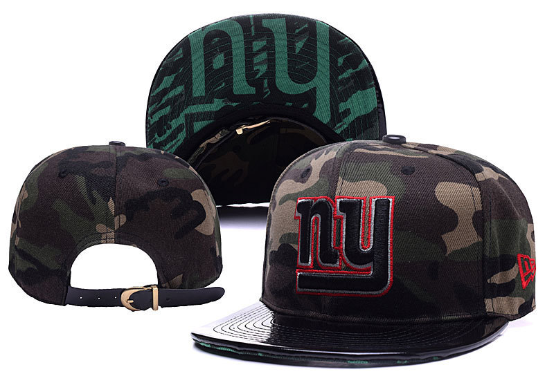 New York Giants Fresh Logo Camo Adjustable Hat YD