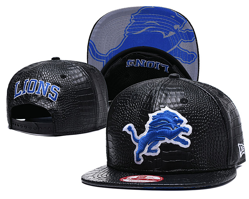 Lions Team Logo Black Adjustable Hat GS