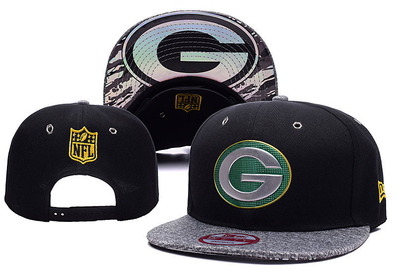 Packers Fresh Logo Black Adjustable Hat YD