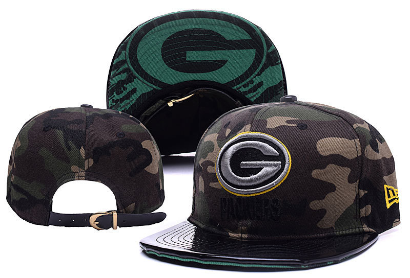 Packers Fresh Logo Camo Adjustable Hat YD