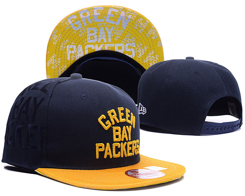 Packers Team Logo Navy Yellow Adjustable Hat YD