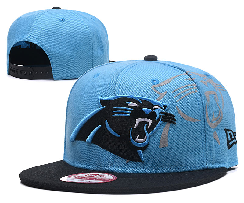 Panthers Team Big Logo Blue Black Adjustable Hat GS
