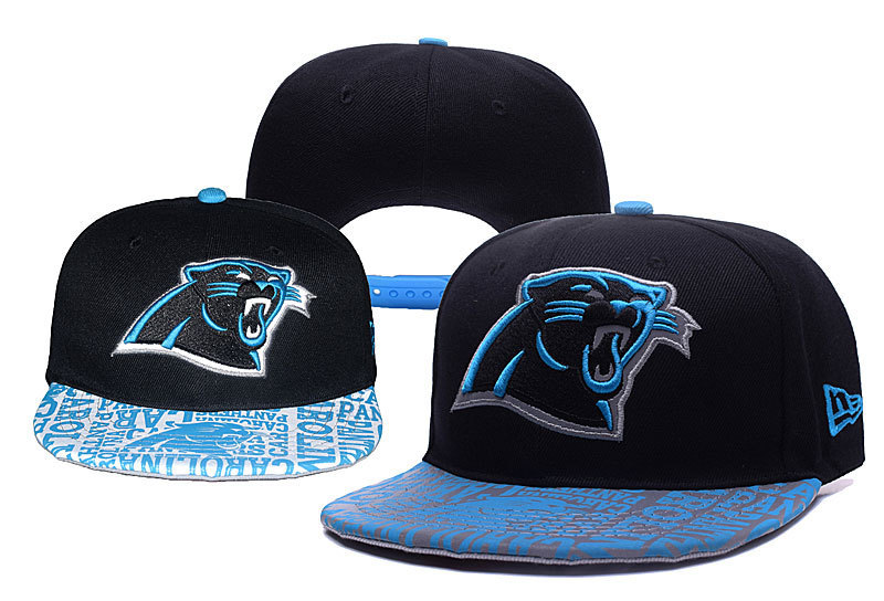 Panthers Team Logo Black Adjustable Hat YD