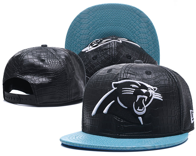 Panthers Team Logo Black Blue Adjustable Hat GS