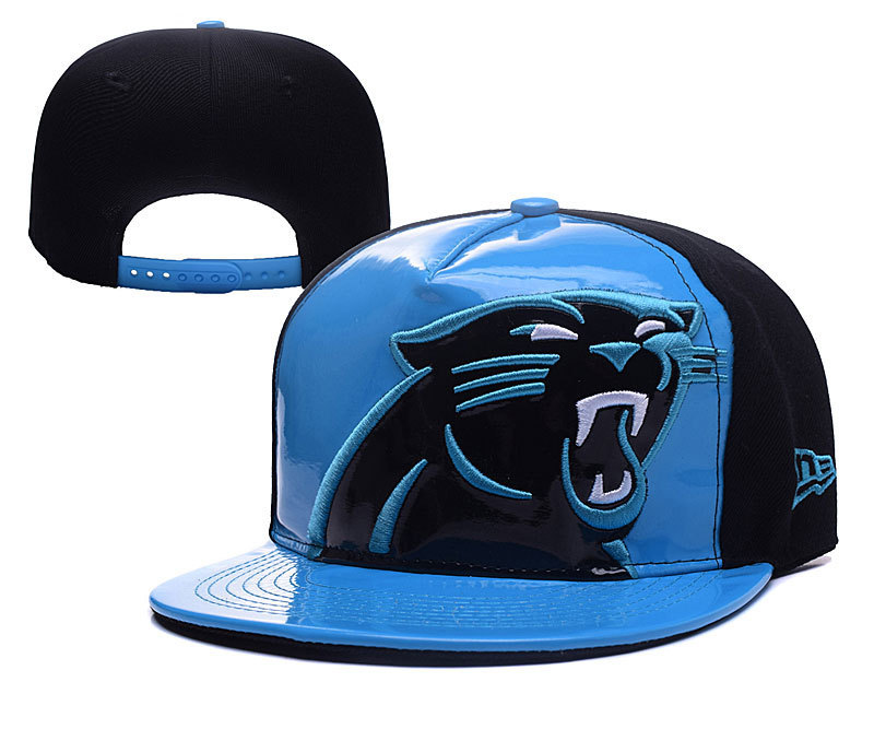 Panthers Team Logo Blue Black Adjustable Hat YD