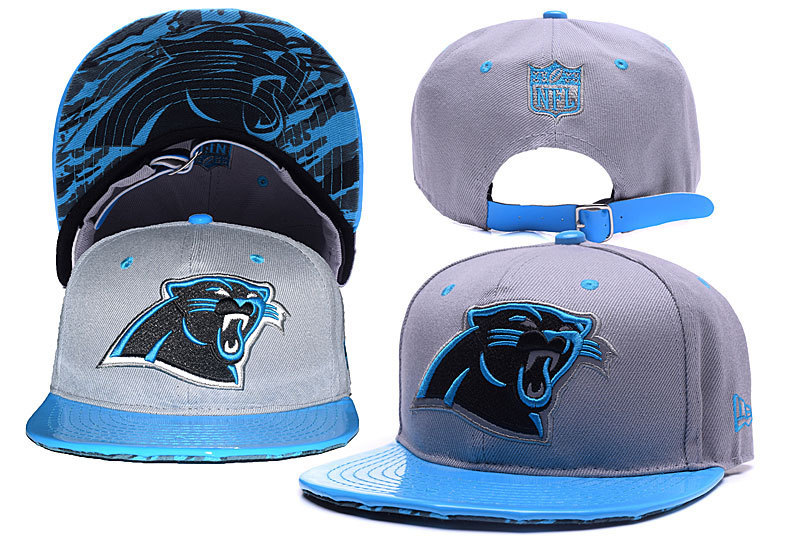 Panthers Team Logo Gray Blue Adjustable Hat YD
