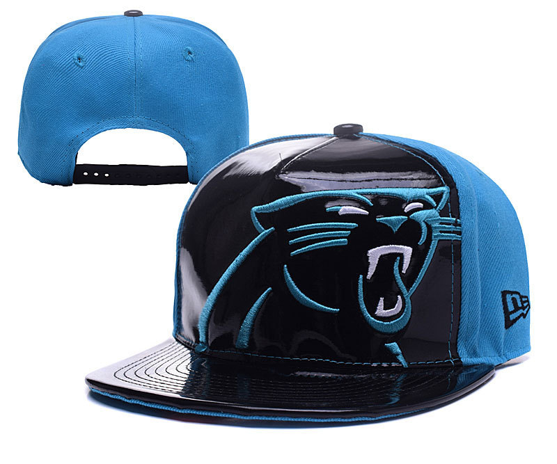 Panthers Team Logo Navy Black Adjustable Hat YD