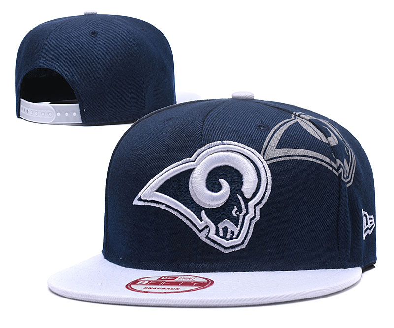 Rams Team Logo Navy Adjustable Hat GS - Click Image to Close